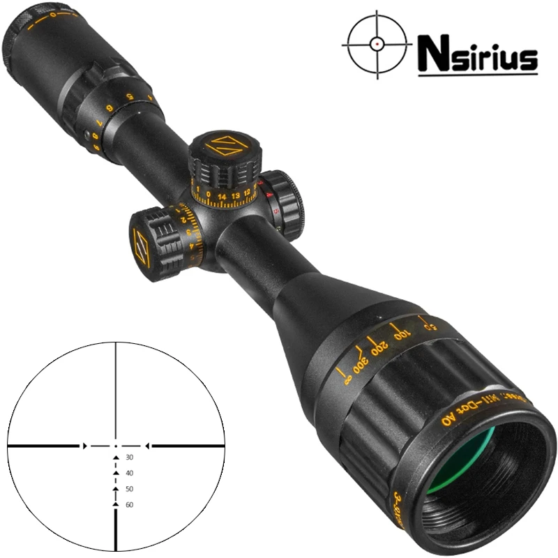 NSIRIUS 3-9X50 AOE Tactical Riflescope Optical Sight Red Green Llluminate Crosshair Hunting Rifle Scope