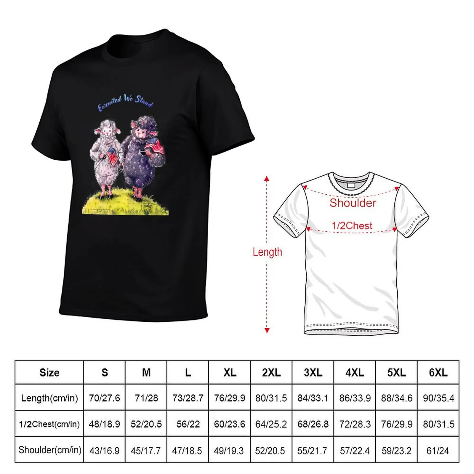 Ewenited We Stand Sheep Incognito 2020 Art T-Shirt Big and Tall Solid Color T-Shirt
