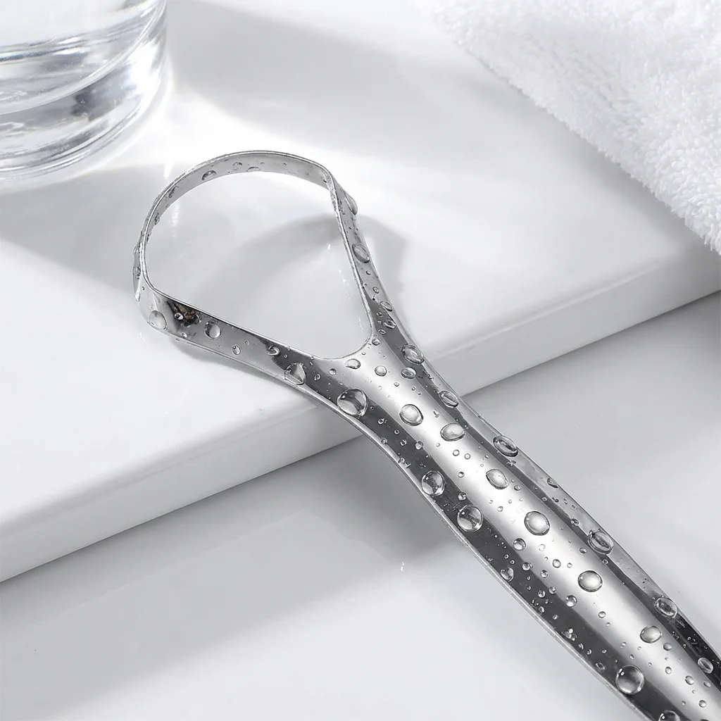 

Портативный скребок для языка, набор для гигиены полости рта, дополнение к зубной щетке, компактный и гигиеничный, с футляром в комплекте