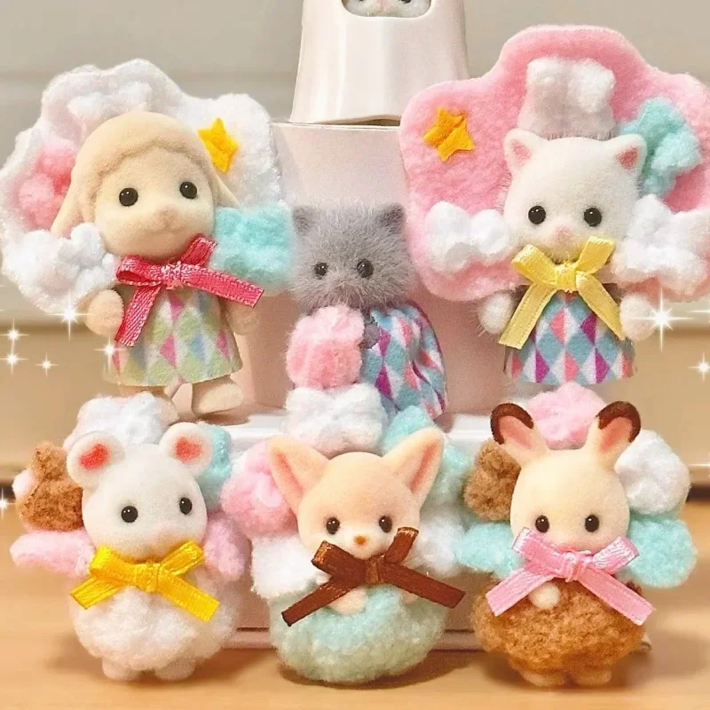 

Exclusive Edition Collection Forest Baby Family Cinema Popcorn Set Cute Doll Toy Decorative Decorative Decoration Collectiongift