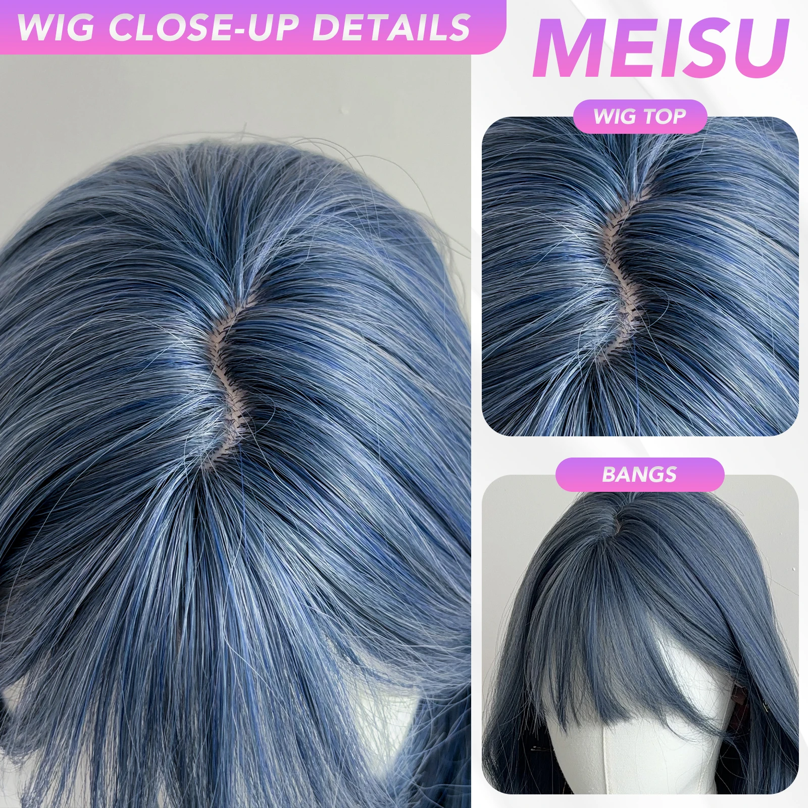 MEISU 24-Zoll-blaue lockige We – Hair Care Curly Hair Bewertung und Preis