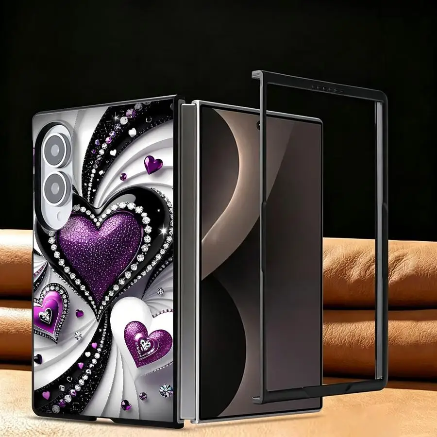 Gorgeous Retro Love Luxury Phone Cover Case for Samsung Galaxy Z Fold8 Wide ZFold Wide ZFold8 Z Fold 8
