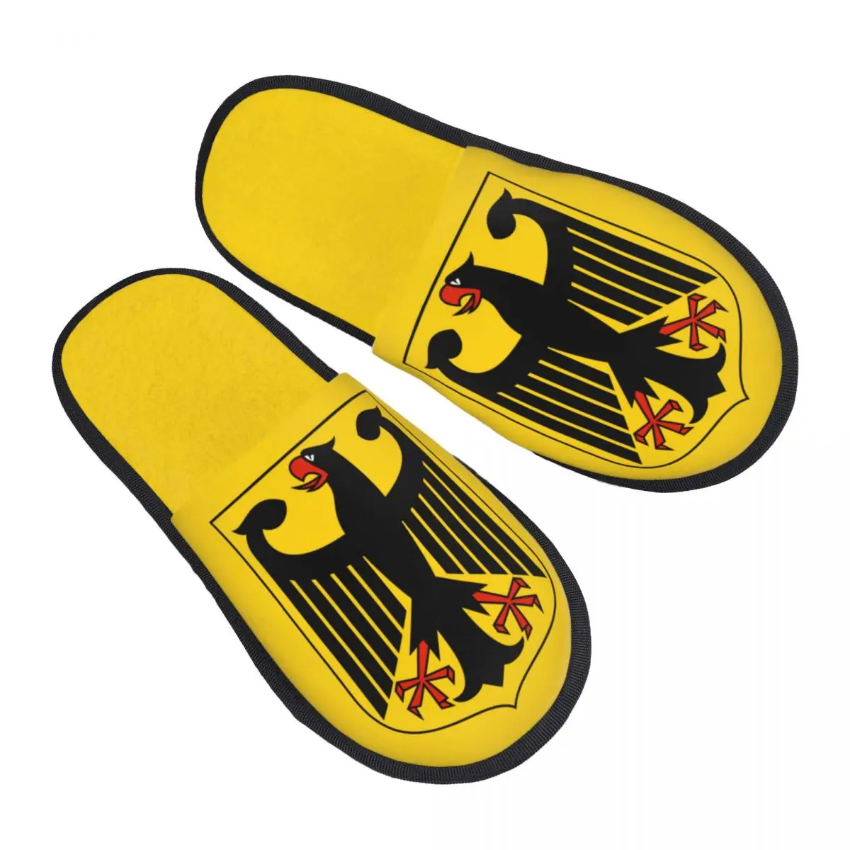 Custom Coat Of Arms Of Germany Comfy Scuff With Memory Foam Slippers Women German Flag Eagle Spa House Shoes