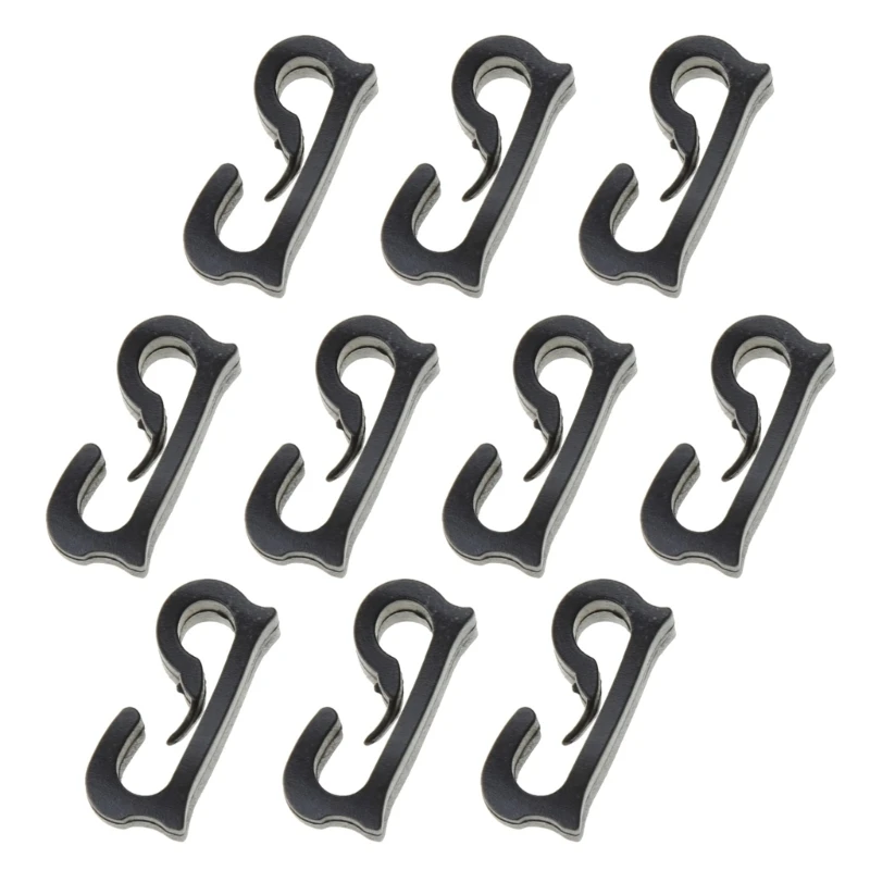 10pcs Camping Accessories Camping Fixed Canopy Tools Plastic Tent Hooks Black