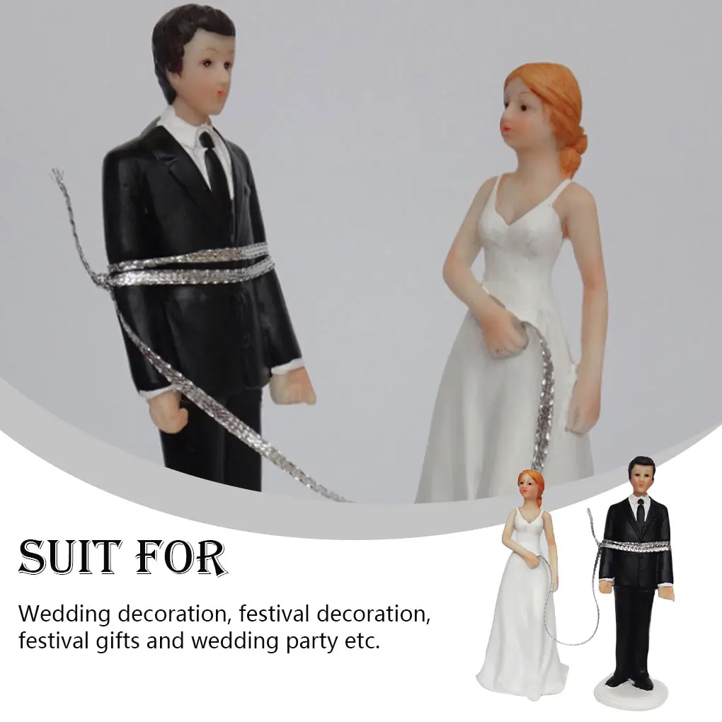 Bound Couple Bride and Groom Toppers Couple Figurine Romantic Wedding Cake Topper