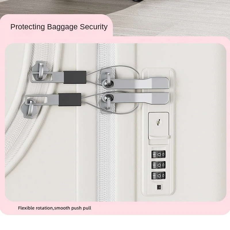 Maleta de viaje con apertura frontal de 18 pulgadas, Maleta con contraseña para equipaje, Maleta de embarque de cabina con puerto de carga USB, portavasos