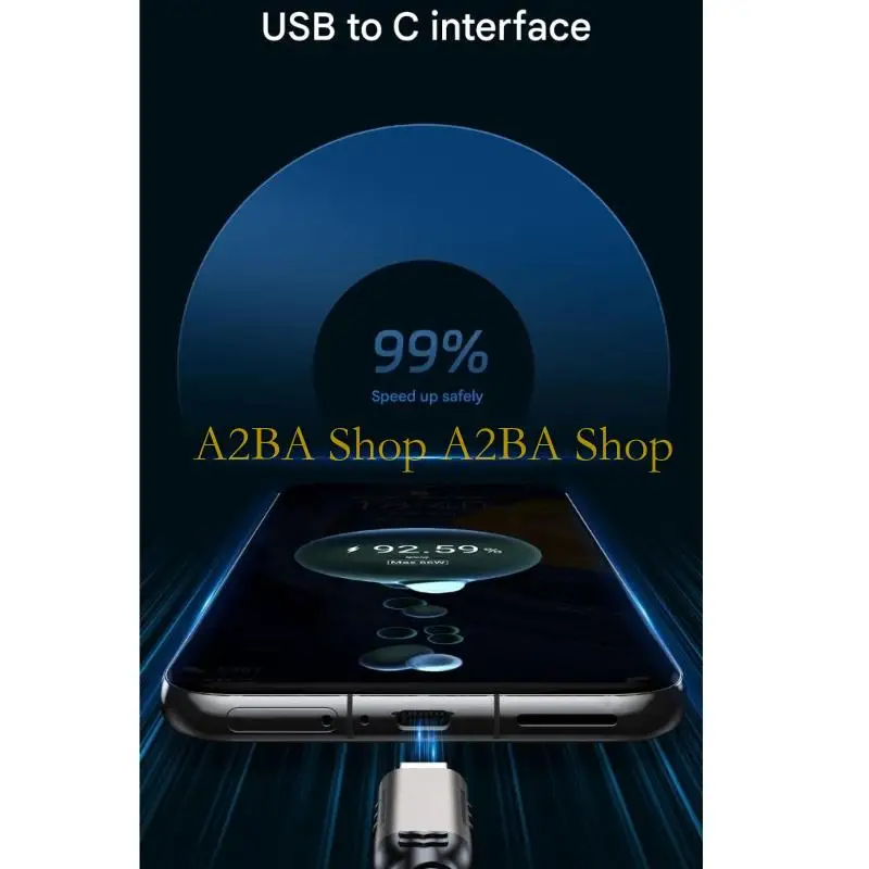 A2BA 10Gbps 60W Type C Cable Nylon Braided Cord Dustproof Data Cable Perfect for Video Editing and Business Commute