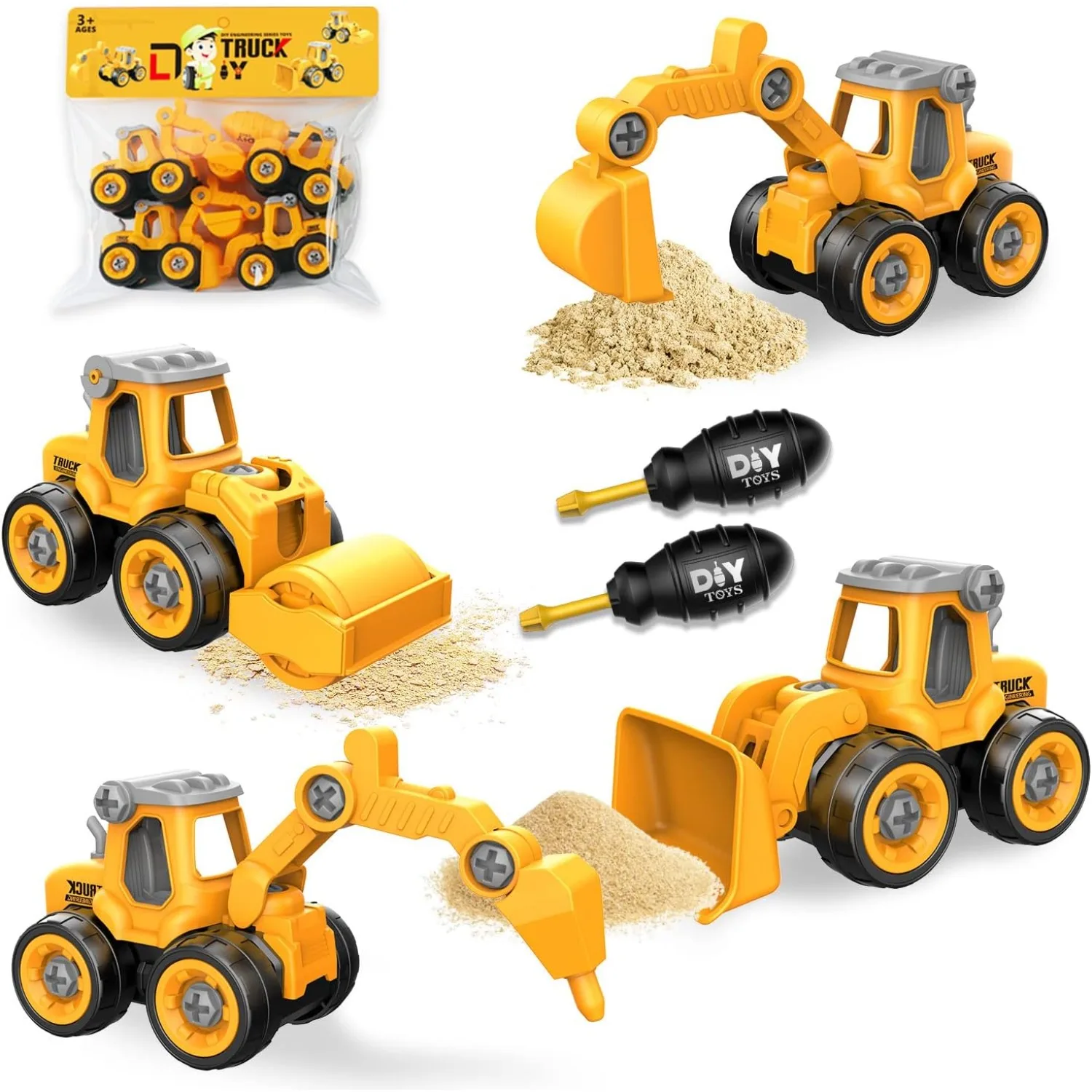 Take Apart Construction Truck Car Toys for Kids STEM Learning Building Kit Tool & Puzzle Play Educational Engineering Toys Gift