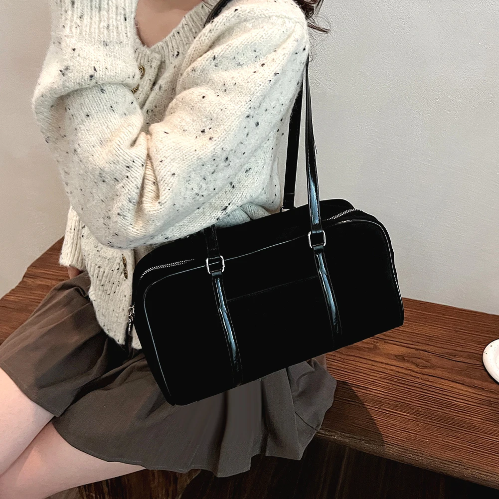 

Женская сумка через плечо из искусственной замши, модная сумка подмышки, большая вместительная модная сумка на молнии, винтажная дорожная сумка, шикарная сумка-хобо