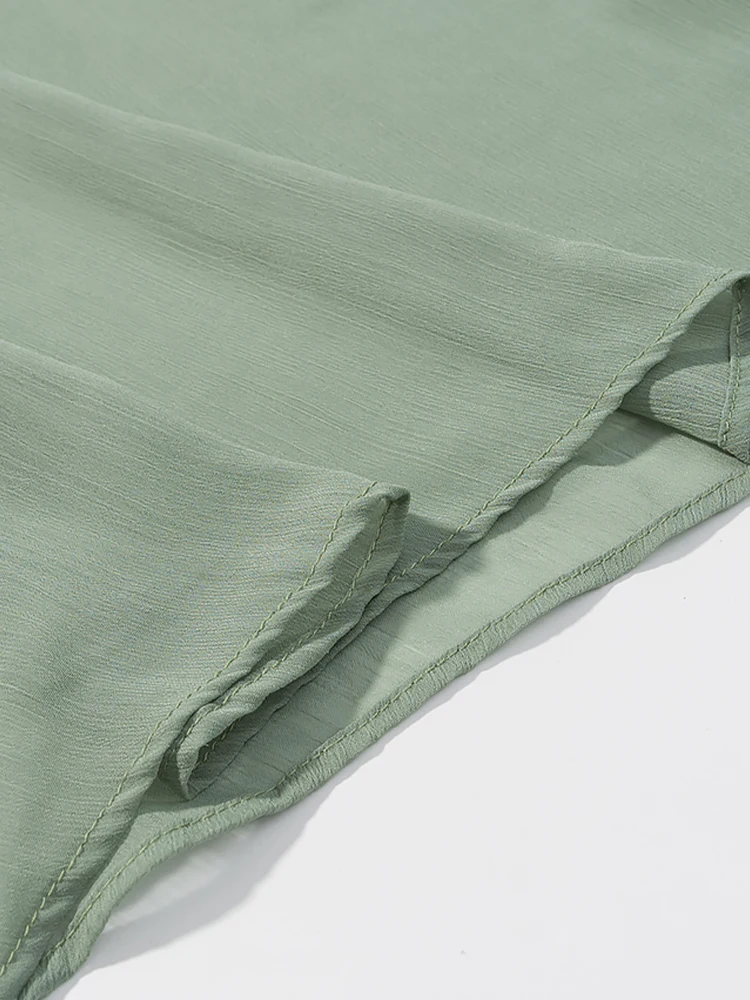 Sommer-Damenbekleidung im europäischen und amerikanischen Stil, neuer Stil, modisches Cape-Stil-Ärmel, V-Ausschnitt, plissiertes Midikleid