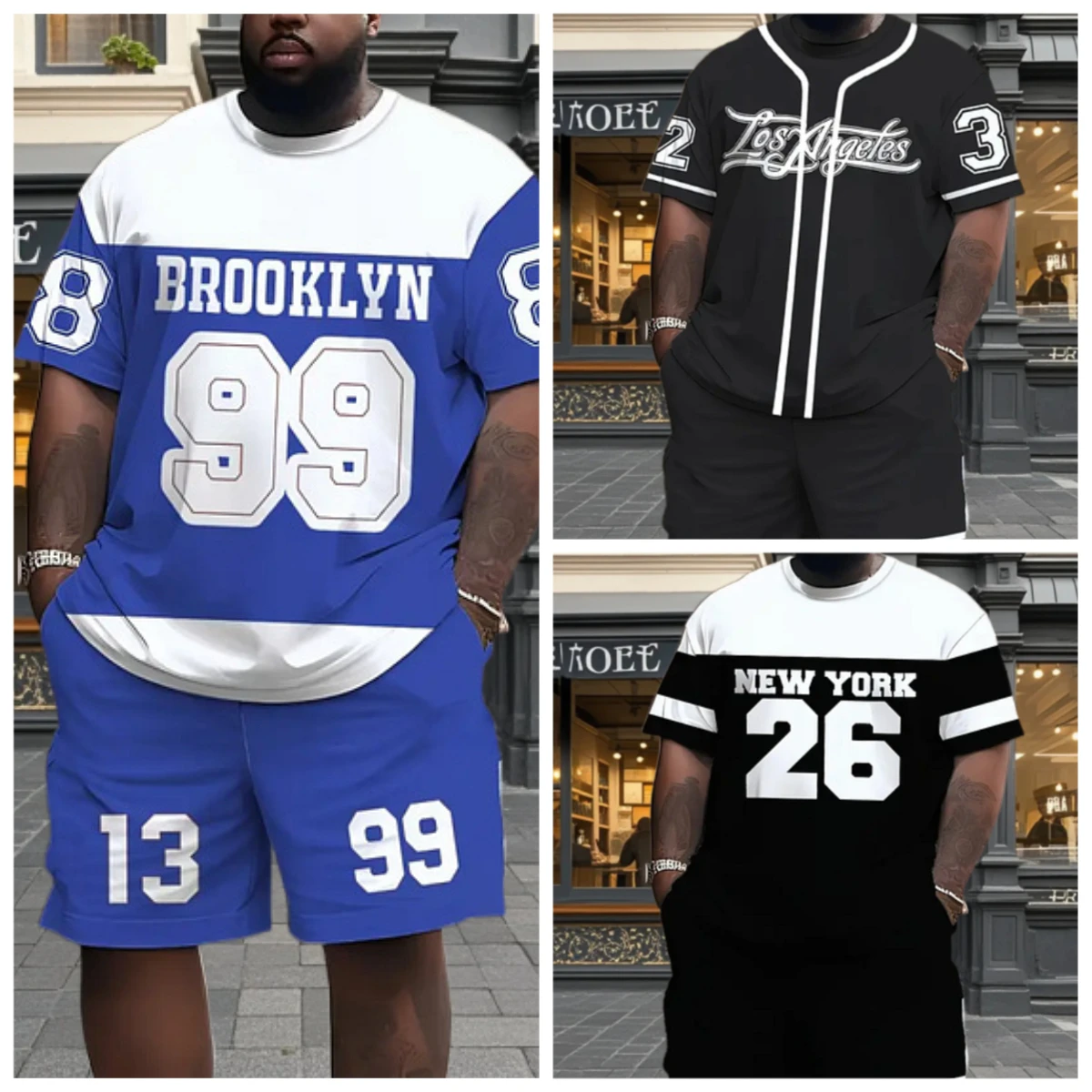 

2025 Latest Hot T-shirt Set 3D Vacation Style Trendy Various Elements Fashionable Street Men's Set Summer Top Shorts Breathable