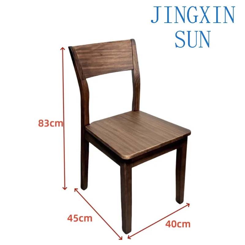 Nordic solid wood multi-functional hidden compartment chair dining chair home backrest office stool Italian walnut casual chair
