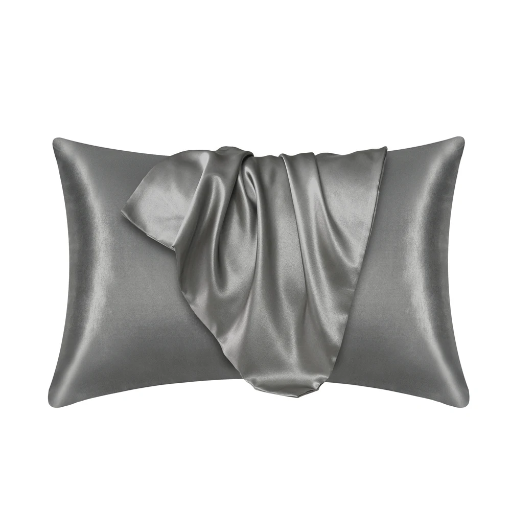 Nordic Seide Kissenbezug Weiß Schwarz Grau Khaki Blau Rosa Splitter Bett Kissenbezüge Luxus Fällen Hause Bettwäsche Dekor – Detail 12