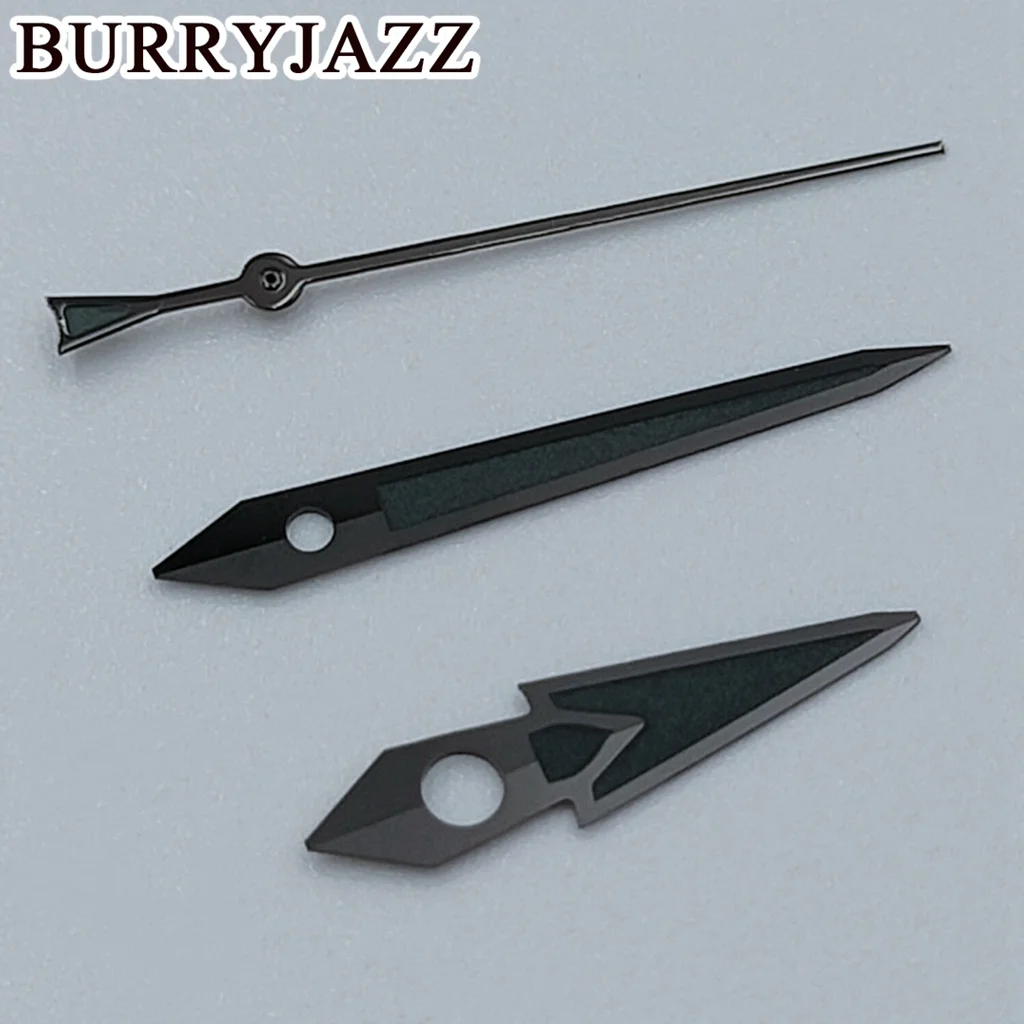 BURRYJAZZ NH35 NH36 NH38 7S26 7S36 4R35 4R36 Watch Hands Black Grey Hands Green Luminous image 5