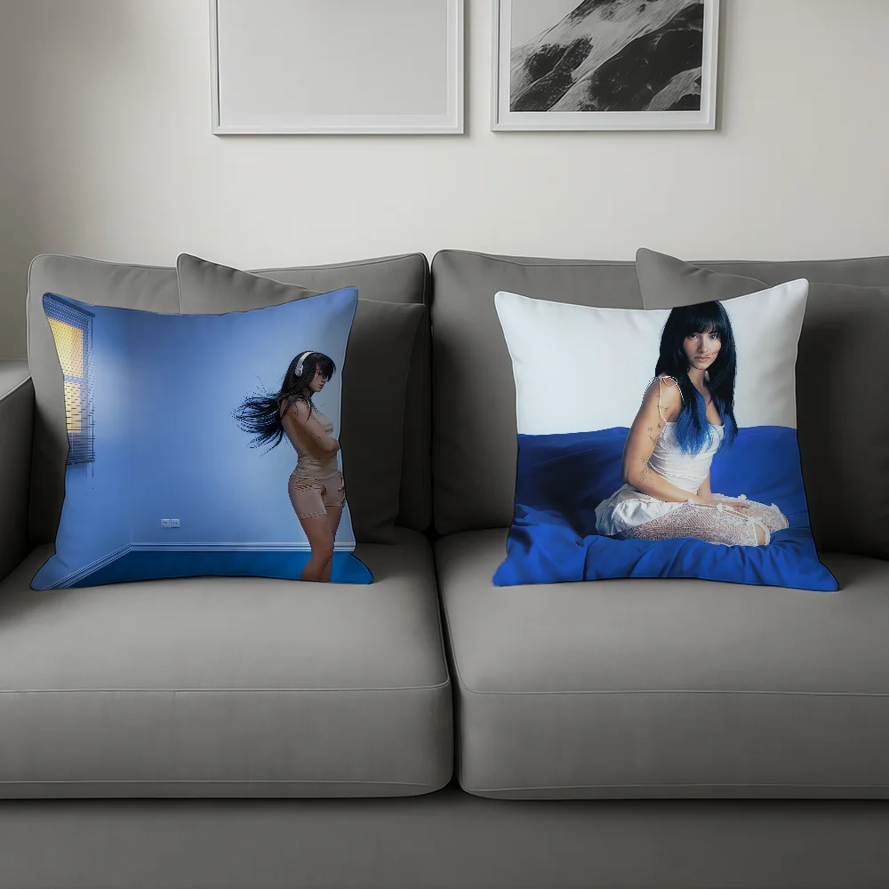 غطاء وسادة A-Aitana Singer O-Ocana مطبوع على الوجهين من البوليستر غطاء وسادة مزخرف بسحاب #3