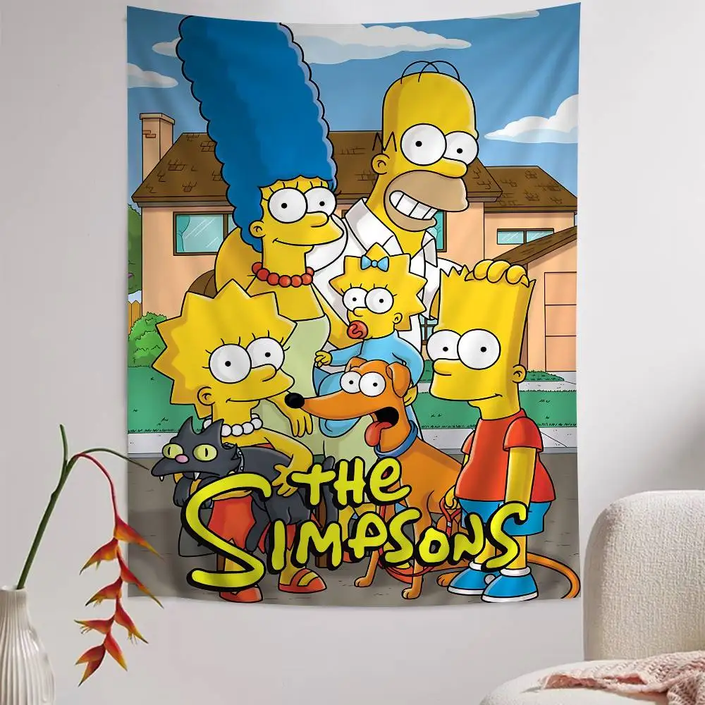 Adult Animation S-Simpsons Hanging Bohemian Tapestry Bohemian Wall Tapestries Mandala Kawaii Room Decor