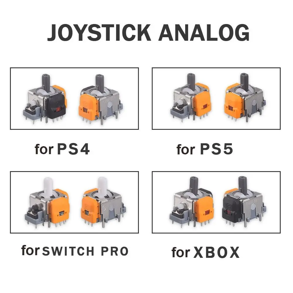 3D Analog Sensor Hall Effect Joystick Module Accessories Gaming Rocker Replacement High Precision for PS5/PS4/Xbox/Switch Pro