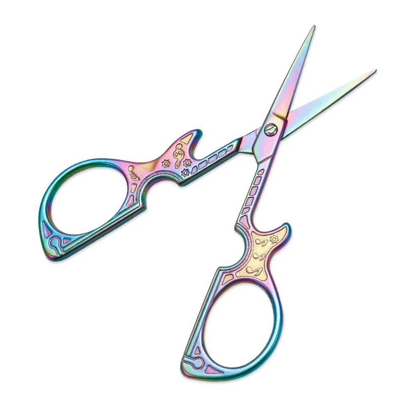 1PC Stainless Steel Vintage Scissors Guitar Pattern Tailor Scissors Hand Sewing Tools Household Scissors