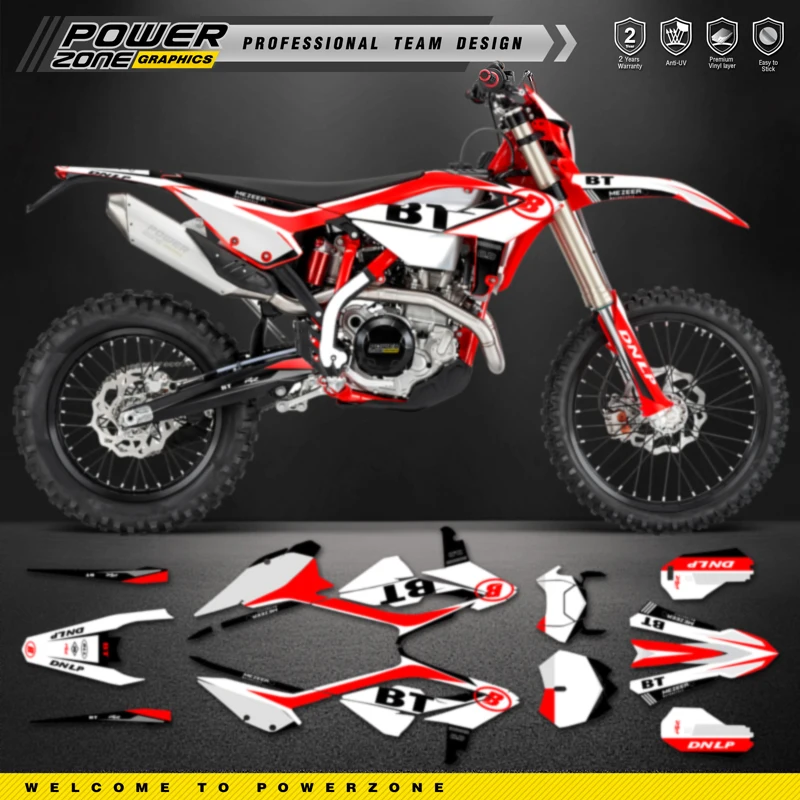 PowerZone Custom Team Graphic Decal & Sticker Kit For BETA 2023 2024 2025 RR ENDURO 125 200 250 300RR 350 390 430 480  10