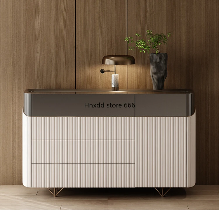 Italian light luxury rock slab dining side locker image 2