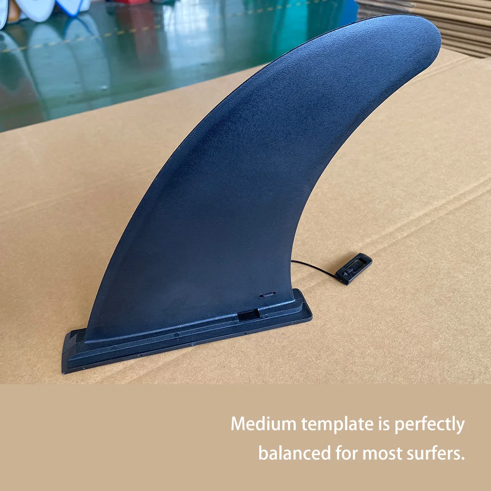 

1pc Inflatable Black Medium Size Durable Nylon Plastic Lightweight Flexible Performance Upgrade Simple Surfboard Fin