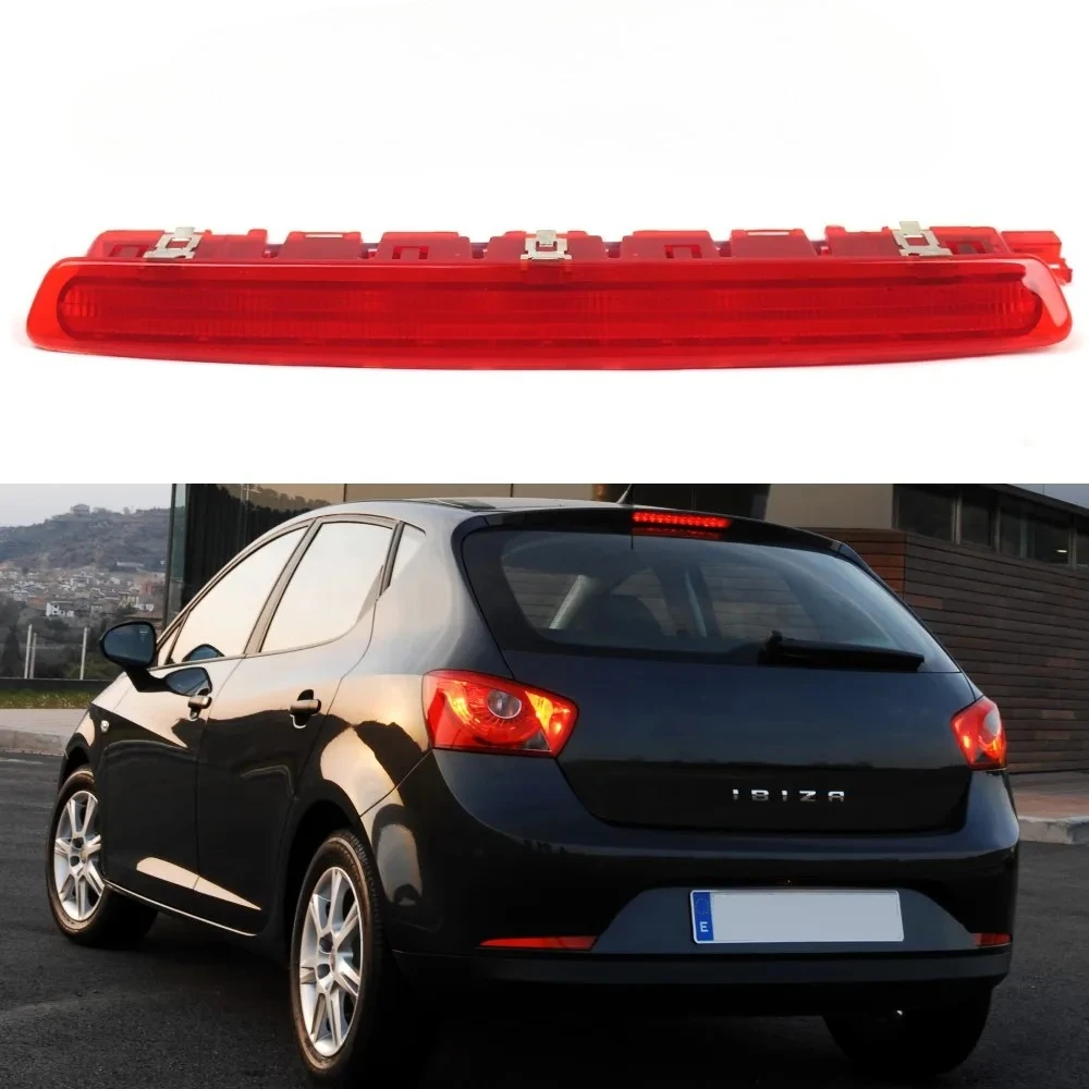 

Red Lens Rear High Level Third 3rd LED Brake Stop Light Lamp Fits For Seat Ibiza 2008-2017 Leon 2010-2012 6J0945097B,6J0945097A