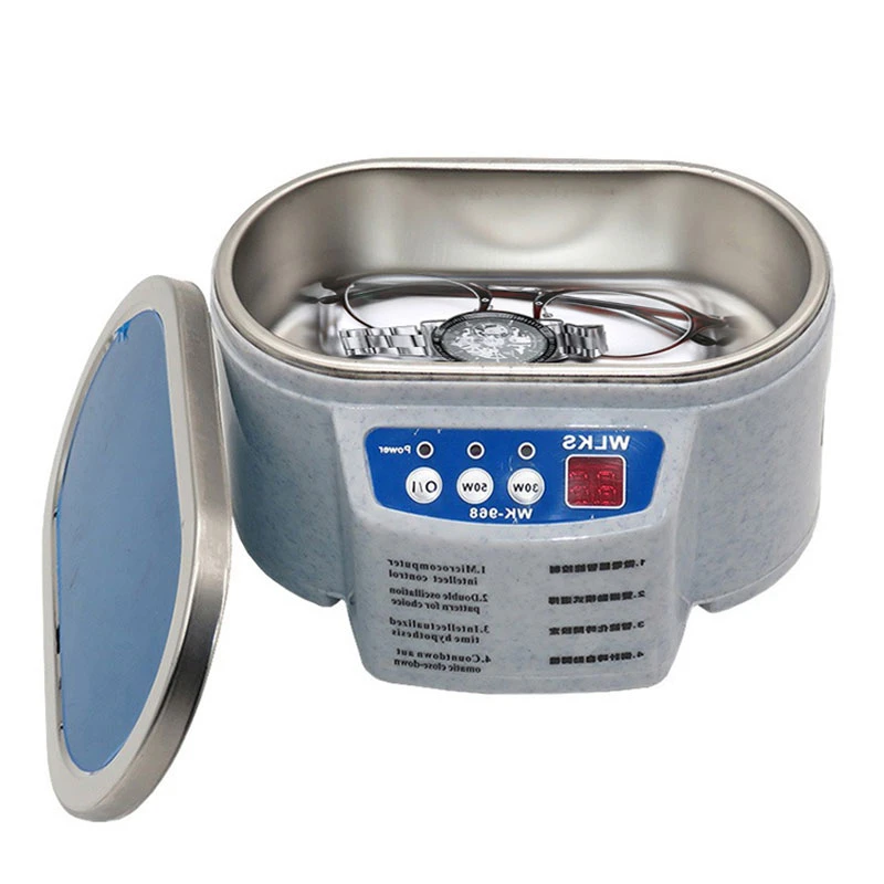 Ultrasonic Cleaner 30/50W Sonicator Bath 40Khz Degas for Watches Contact Lens Glasses Denture Teeth Electric Makeup Razor