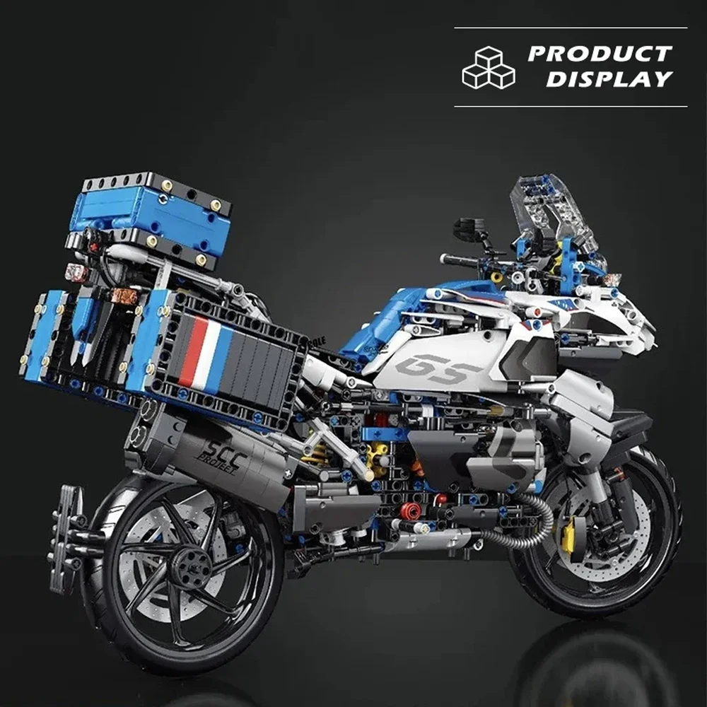 1:5 Motorcycle R1250 GS Model Motorbike Locomotive City Sports MOC Technical Building Block Bricks Assembly Boy Toy For Kid Gift