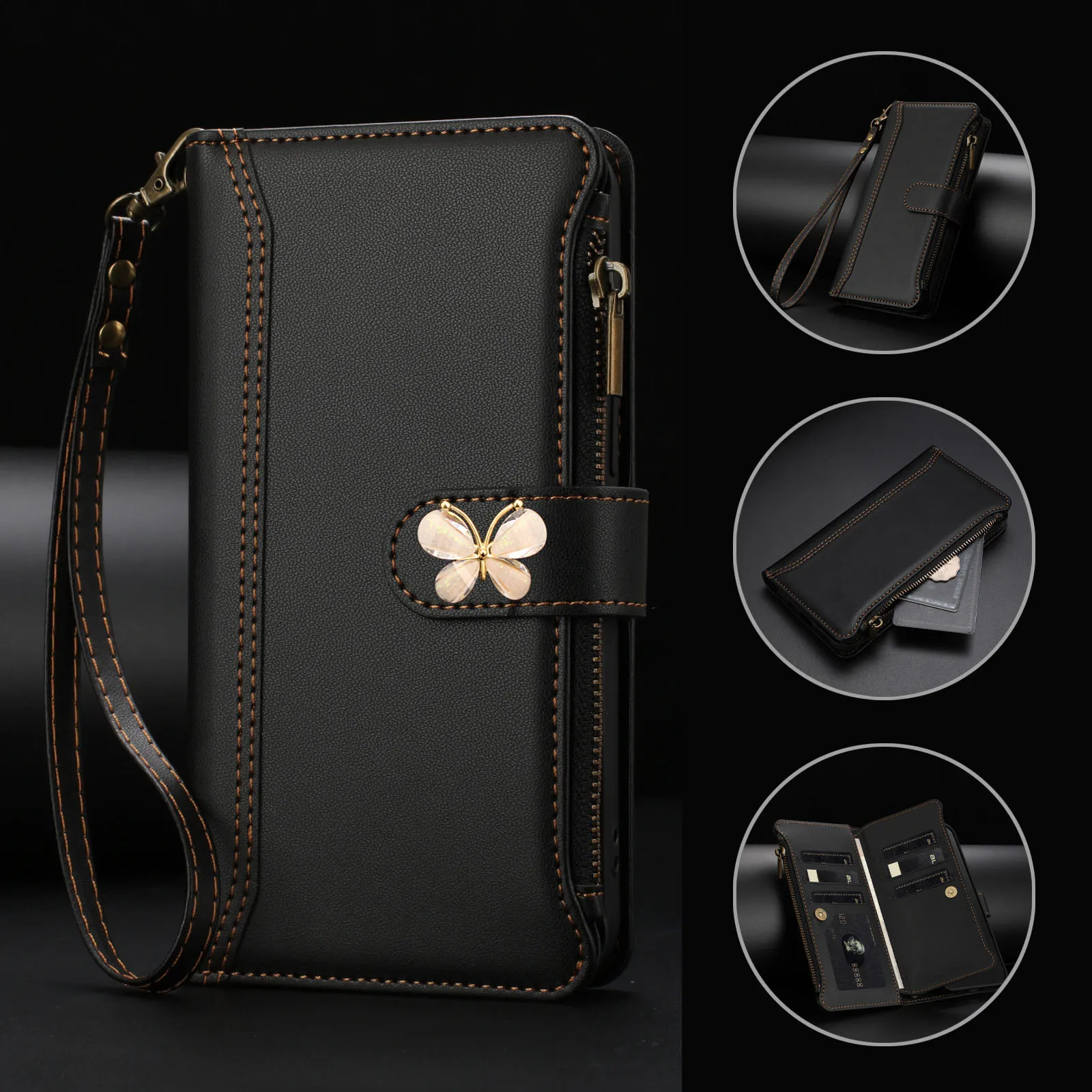 

Чехол-кошелек Mukti с 9 карточками для Tecno Pova 6 Neo 5G 4G 5 4 Pro, кожаный ремешок с бабочкой и книгой, раскладной чехол для телефона Funda