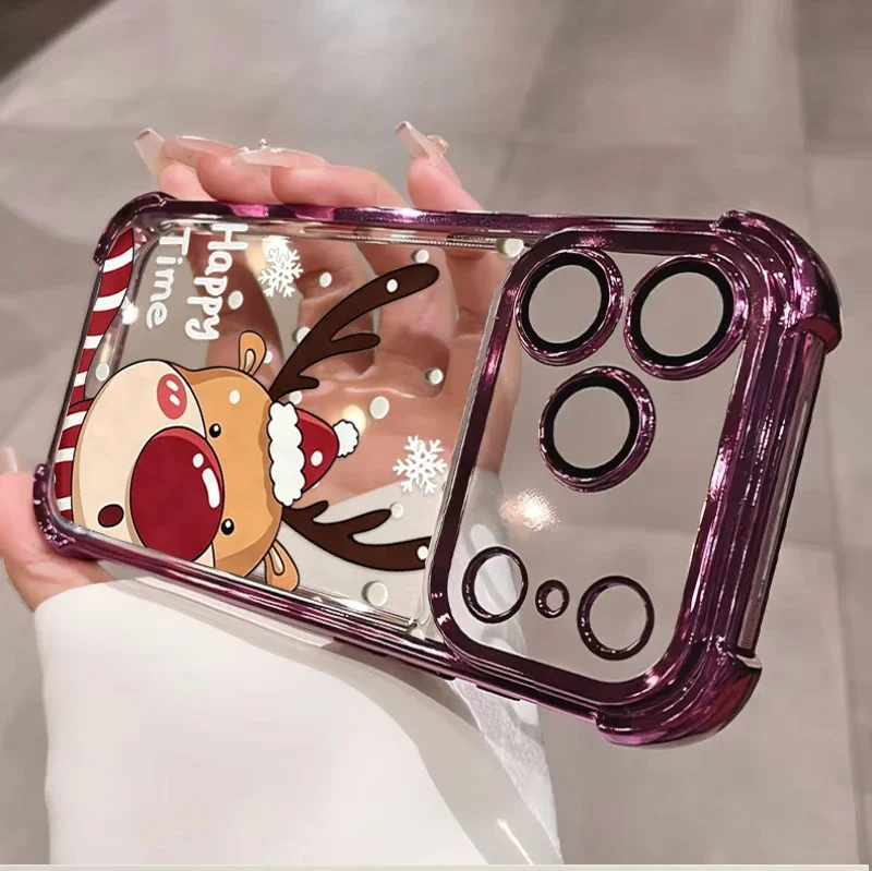 Christmas Elk Deer Bow Tree Case For Redmi A7 PRO 15A A5 A3 15C 14C 13C 12C 9C A2 A1 9A 10C 13 12 Soft Shockproof Cover