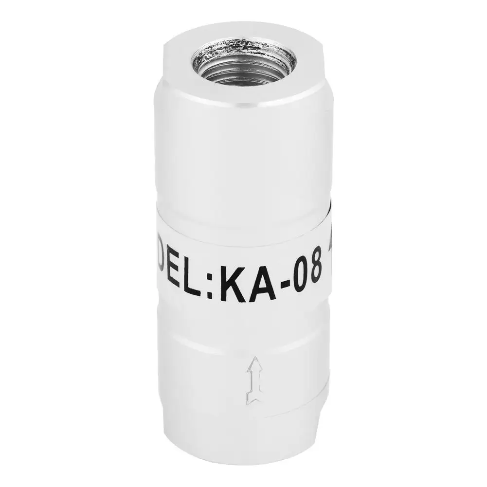 Valvola di ritegno unidirezionale durevole in lega di zinco G1/4 per il controllo pneumatico della direzione dell'acqua dell'aria KA08