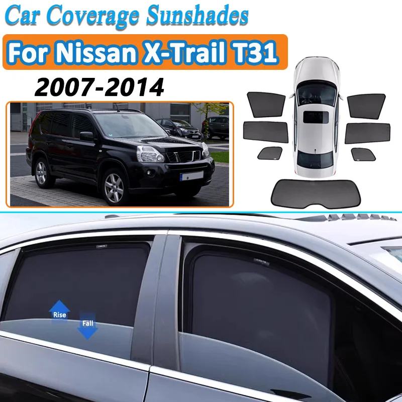 

Car Mesh Shades For Nissan X-Trail T31 X Trail 2007-2014 Window Sunshades Sunscreen Privacy Curtains Sun Visors Auto Accessories