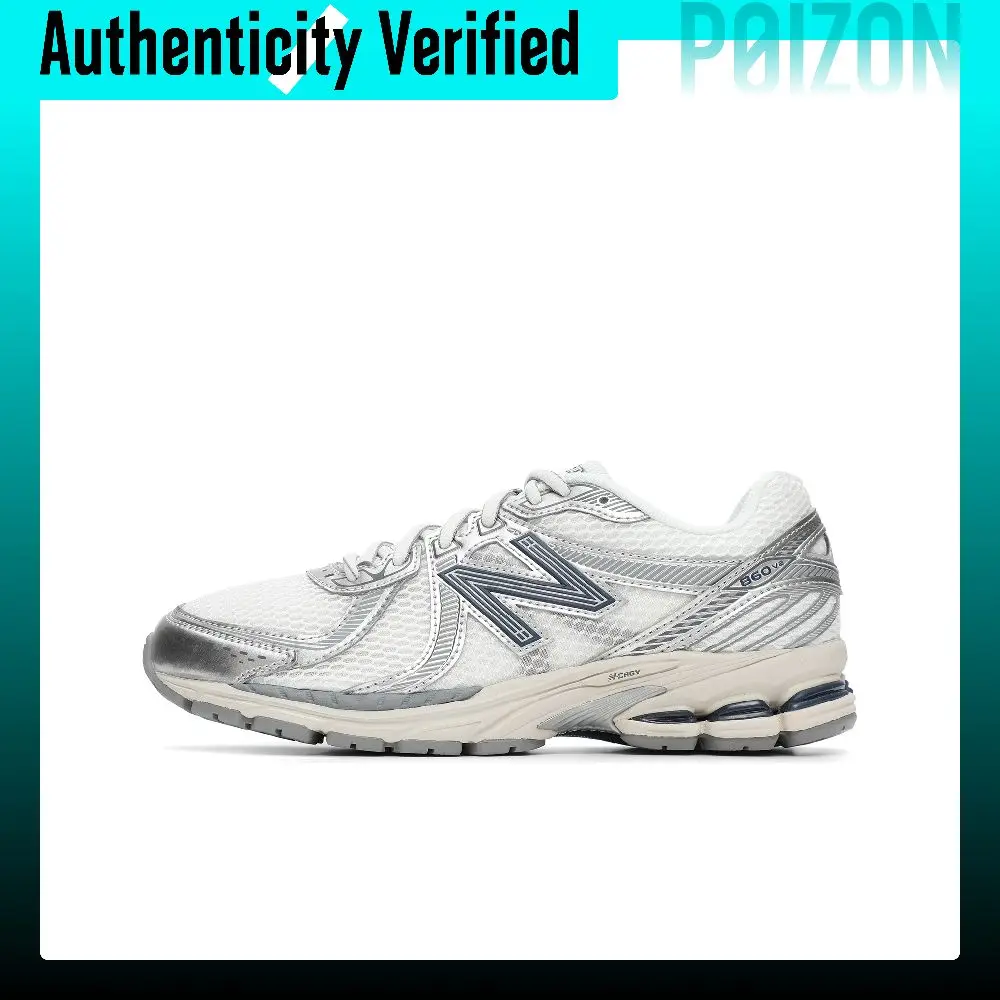 New Balance 860 Comfortable Round Toe Breathable Low top Casual Shoes Unisex Silver ML860RG2