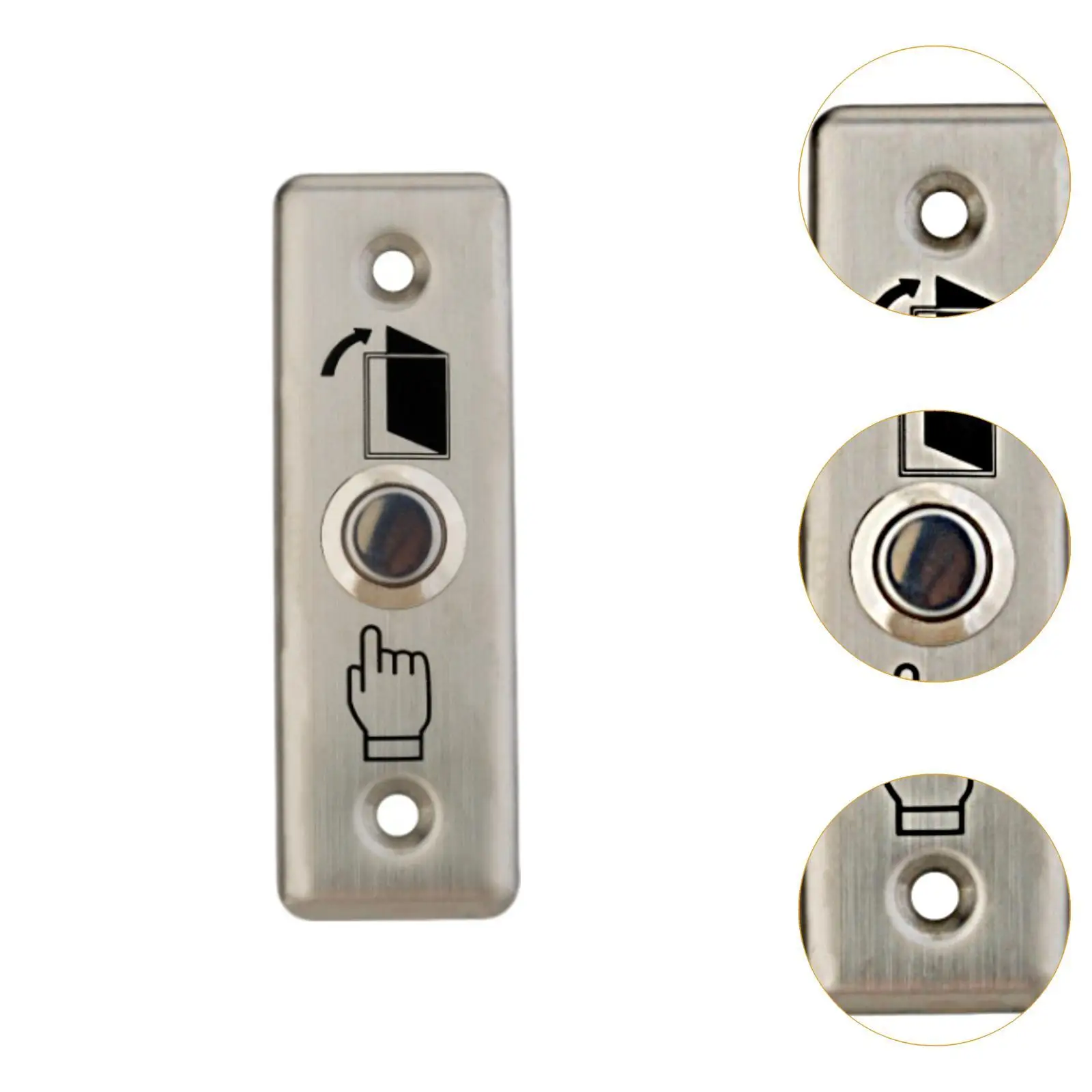 Stainless Steel Exit Button Easy to Install 3.58''x1.14'' Door Release Button