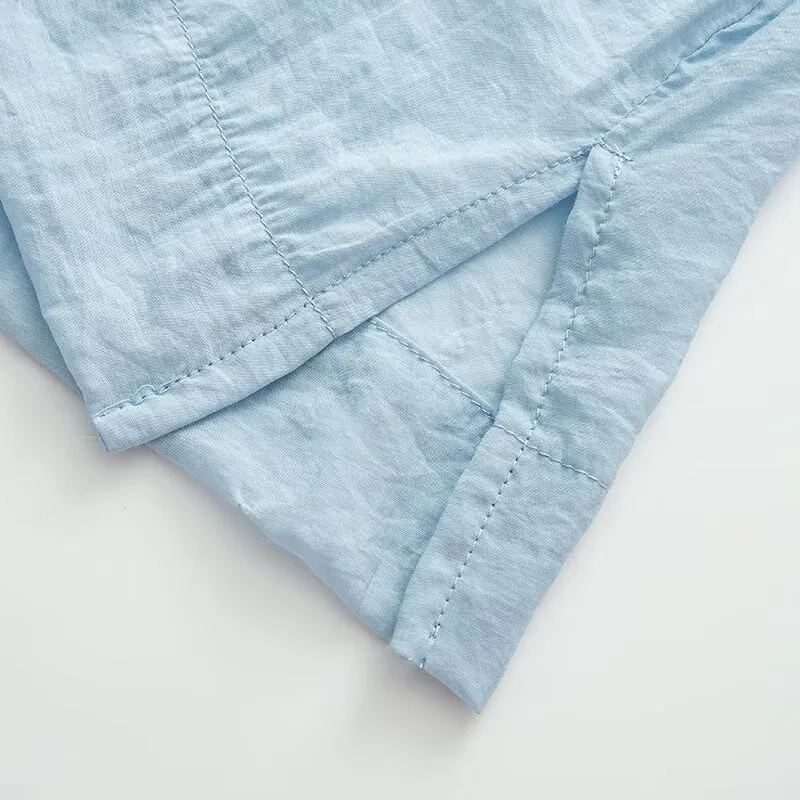 قميص نسائي بلايز امرأة 2025 قمة أنيقة خمر قمصان قصيرة الأكمام الإناث الدنيم بلوزة سوداء بيضاء الصيف تخفيف