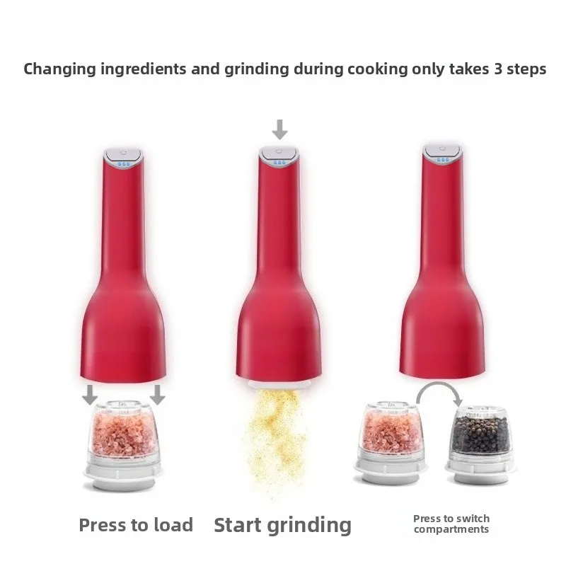 Fast card electric grinder, home kitchen handheld spice grinder USB charging 3