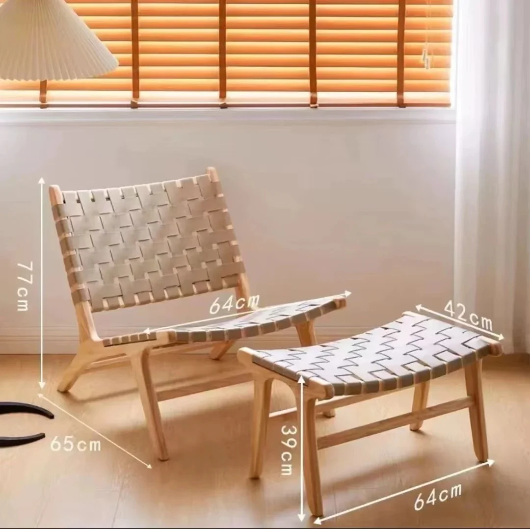 Solid wood rocking chair, sofa chair, small apartment backrest, lazy chair, North Ouyang platform leisure chair