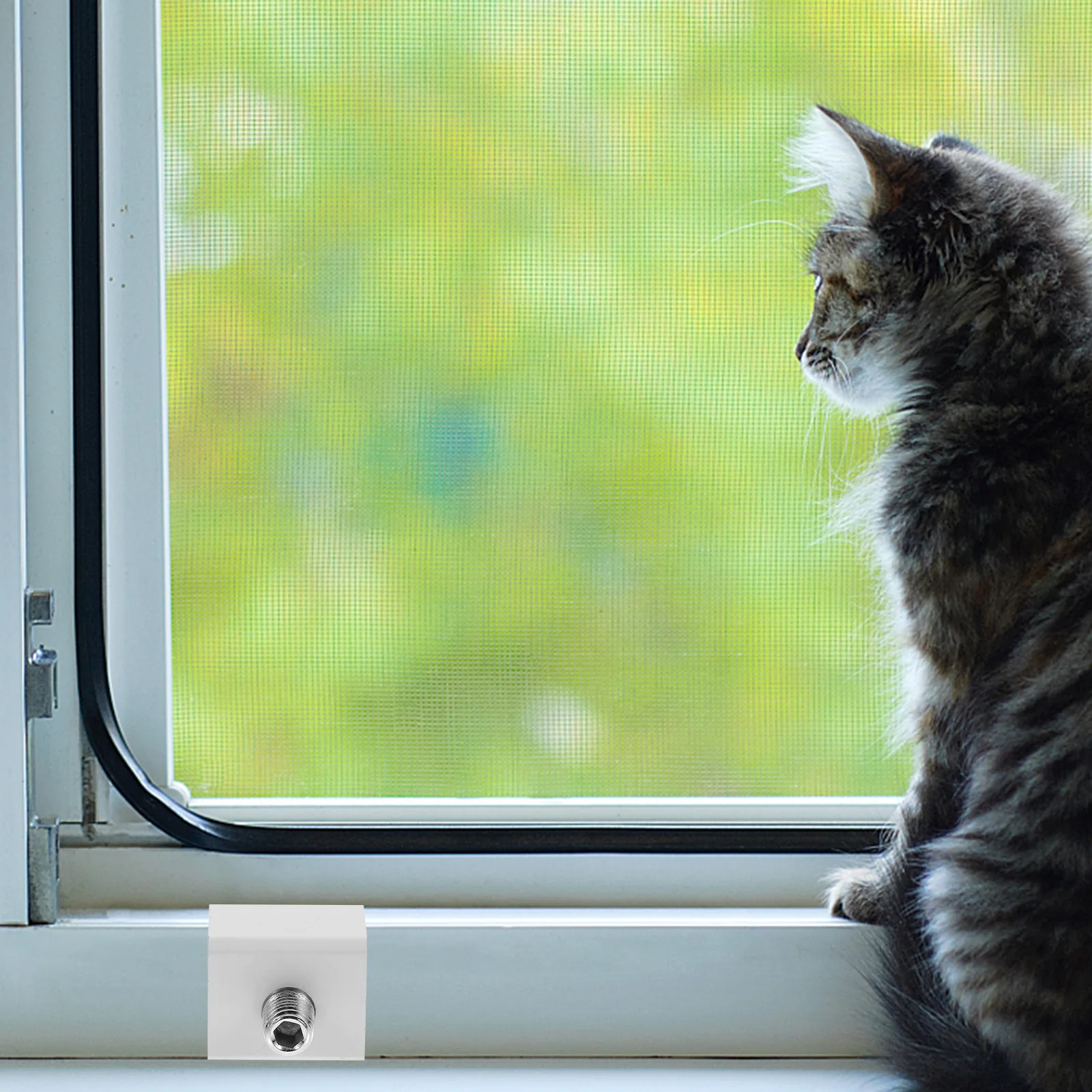 

6pcs Lock Sliding Limiter Safety Window Lock For Home Office School Use Window Protective Stopper Clamp-Resistant Security