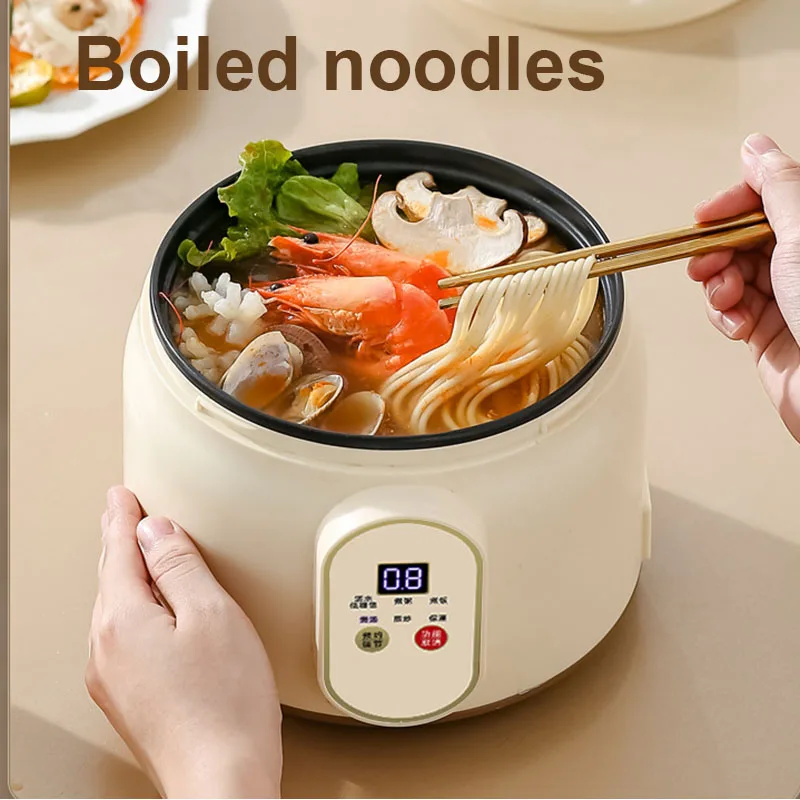 Low Sugar Electric Rice Cooker Stainless Steel Food Steamer Meal Warmer Soup Porridge Stew Cooking Hot Pot Stir-Fry Pan Roaster