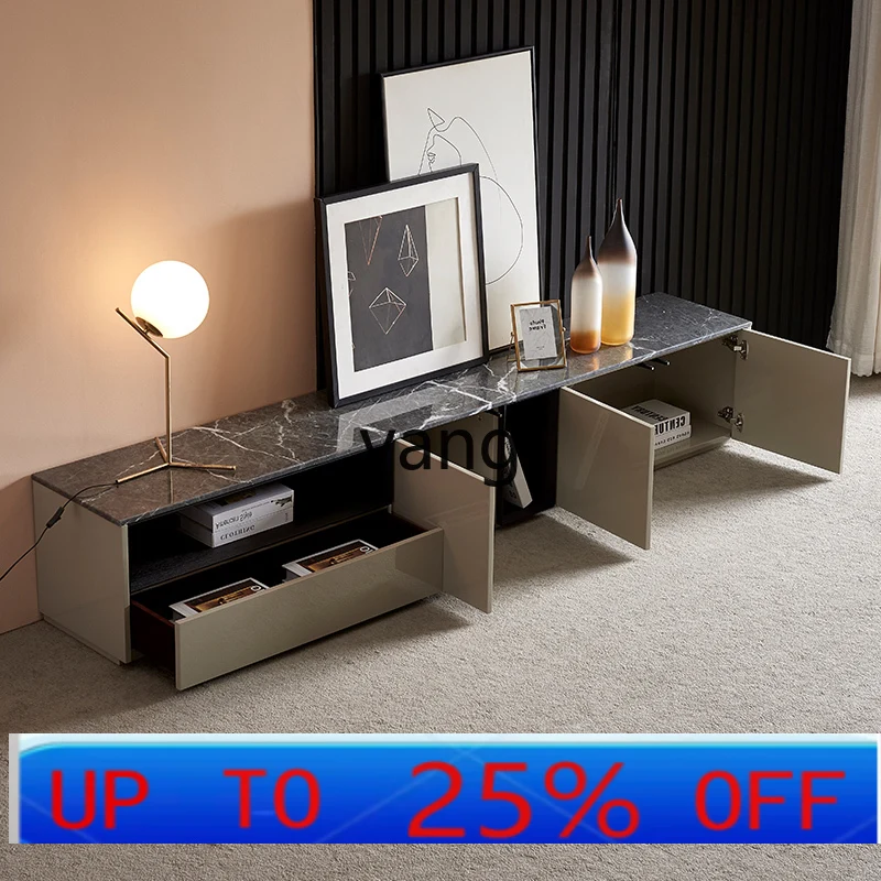 

CX Italian marble TV cabinet coffee table combination modern simple light luxury floor