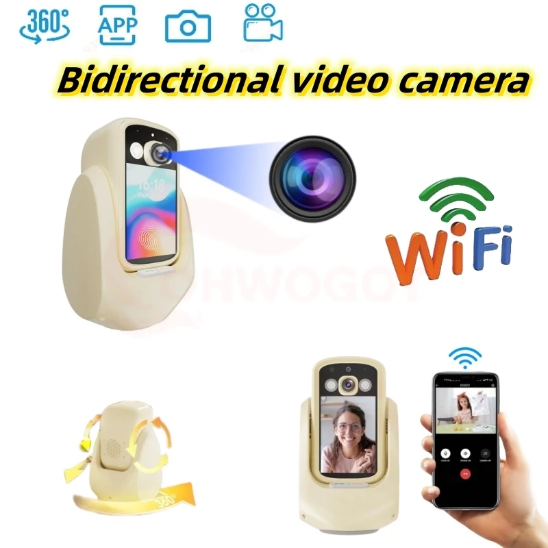 

1080P HD Mini Camera Wifi Smart Home Security Ip Webcam Remote Monitoring Digital Camcorder 360°Two-way Voice Intercom Micro Cam