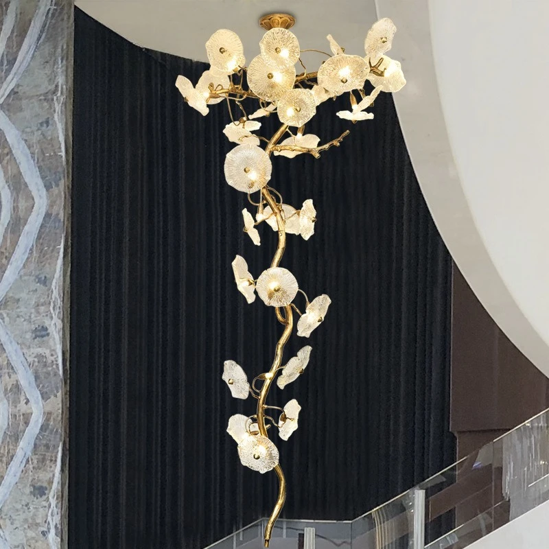 

Light luxury, high-end, all copper, glazed, branch lights, hotels, duplex buildings, villas