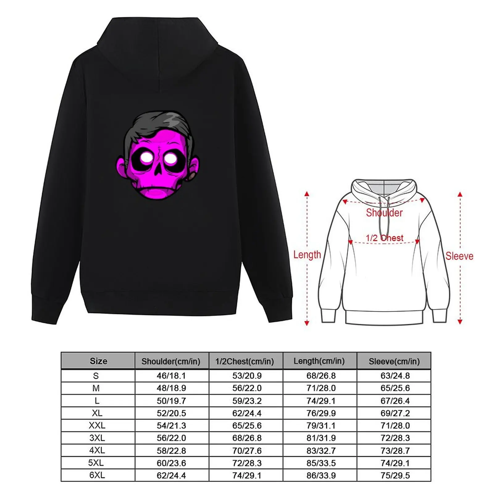 Zomboy Head الوردي هوديي ملابس الذكور سترة الخريف ملابس الرجال للرجال جديد مقنعين المحملة