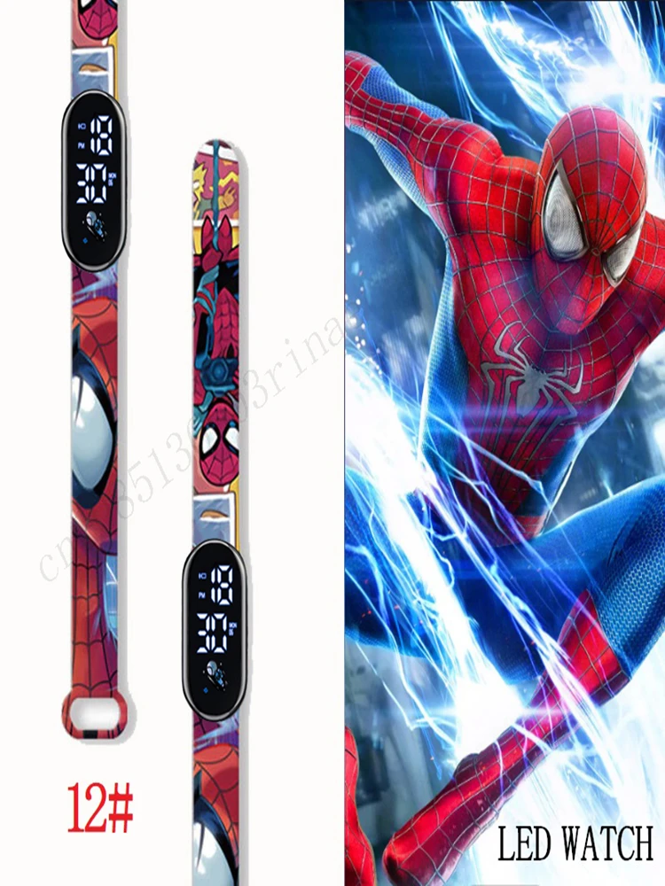 

MINISO Spiderman Kid's Watches Men Sport Wristband Bracelet Waterproof Children Digital Watch Boys LED Clock Gift