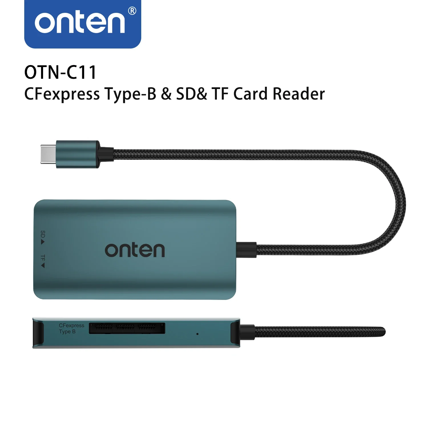 ONTEN الأصلي OTN-C11 نوع C CFexpress Type-B & SD & TF قارئ بطاقات لماك بوك سامسونج هواوي شياومي