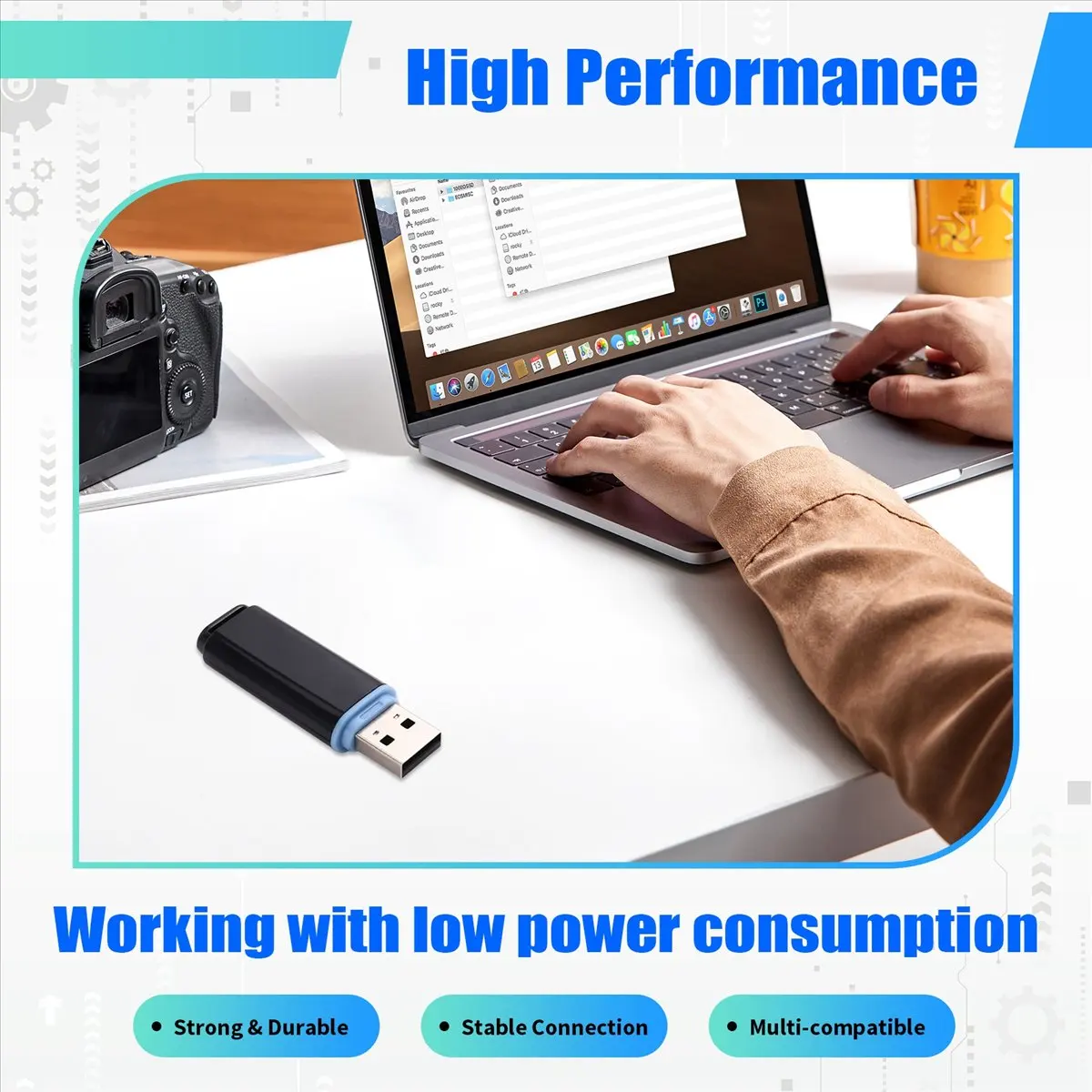2026 Trend Portable USB Adapter Wireless Adaptor Receiver for Steam VR USB Dongle Receiver for (2-Pack) New Black
