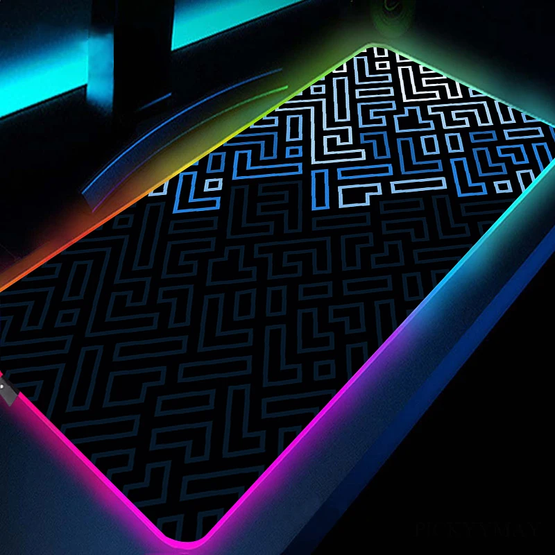 

Design RGB Gaming Mousepad Big LED Gamer Desk Pad PC Desk Mat Luminous Mouse Pad Large Keyboard Mats Table Rug With Backlit