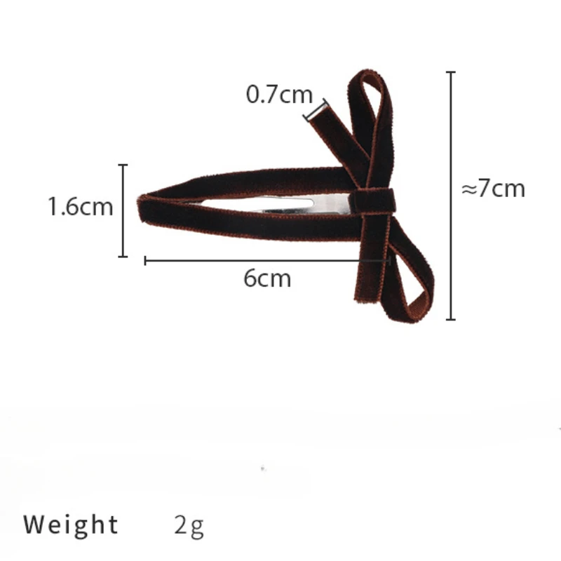 Retro Classics Velvet Cut-out Bow Hair Clips Autumn/Winter Solid HairPins Bangs Clip for Woman Girls Sweet Barrettes Headdress