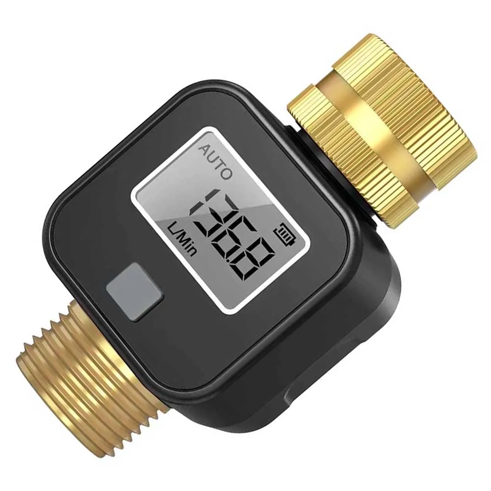 

LCD Display Timer Brass Water Inlet Valve Battery Life 6 Months Built-in Water Flow Recorder Flow Rate 2 45.5L min