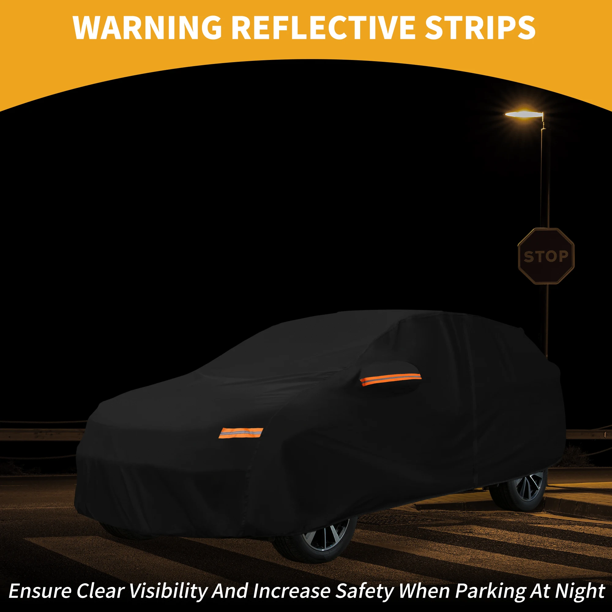 غطاء سيارة Uxcell لجميع الأحوال الجوية لسوبارو سولتيرا أسود 190T-Pu مع سحاب يسار #2